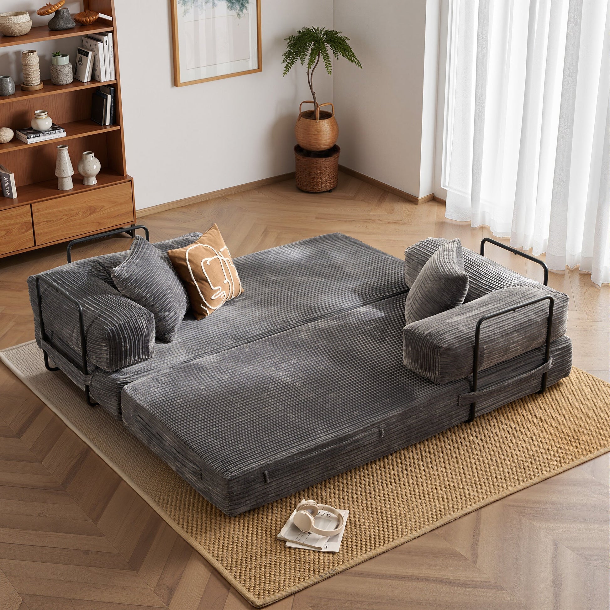 Ovios 80" Convertible Modular Sofa Bed