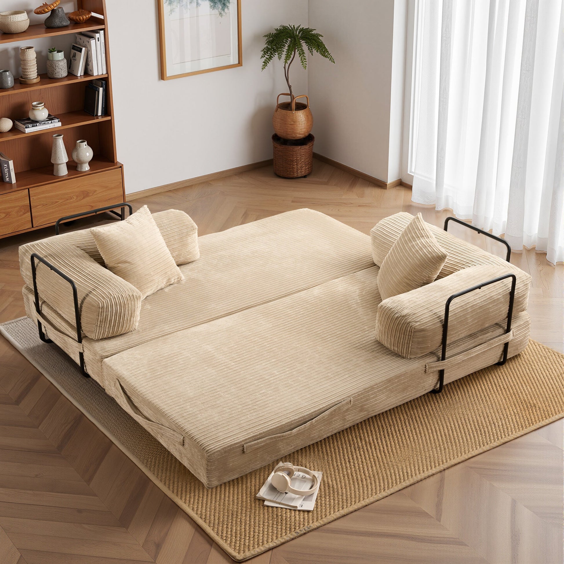Ovios 80" Convertible Modular Sofa Bed