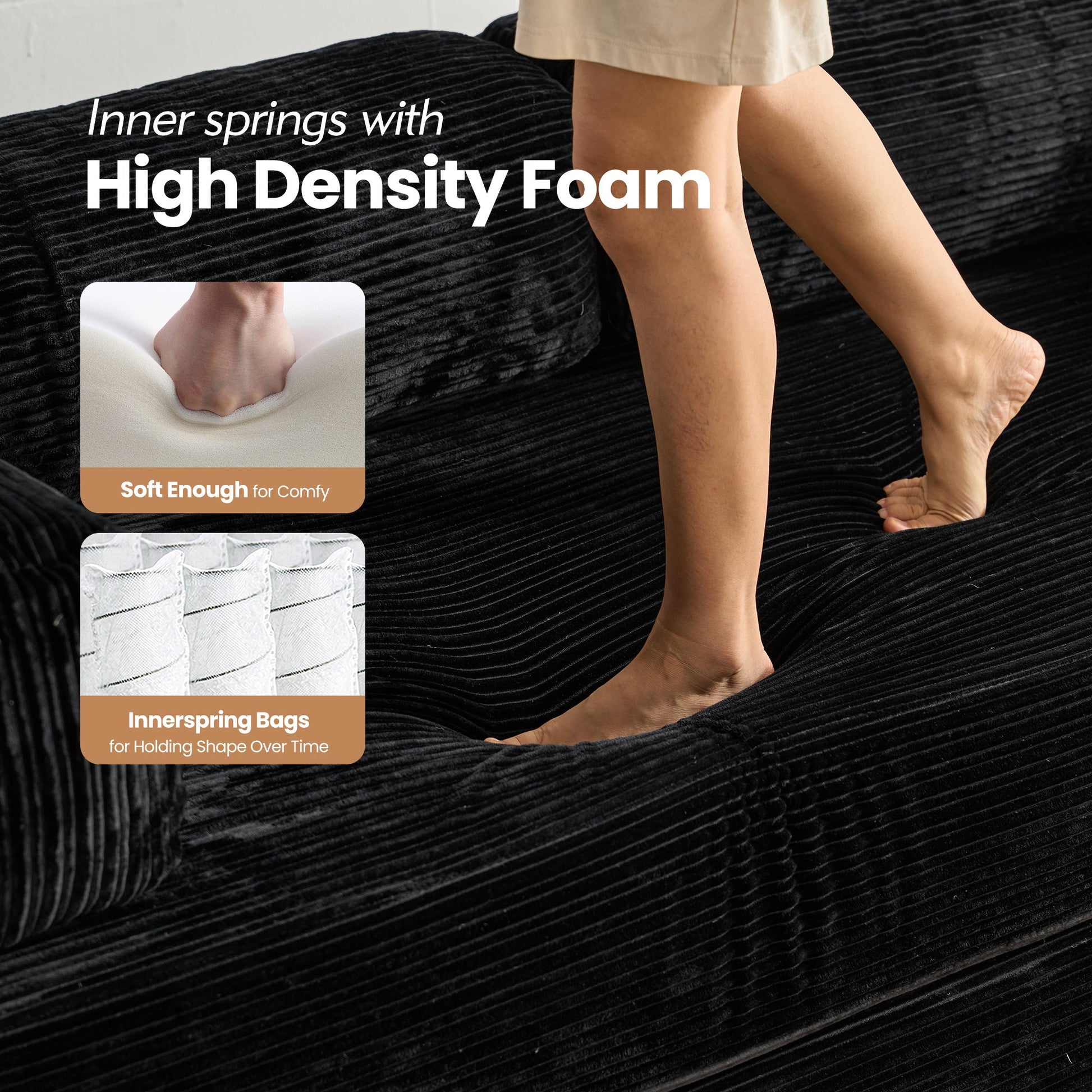 Ovios 80" Convertible Modular Sofa Bed